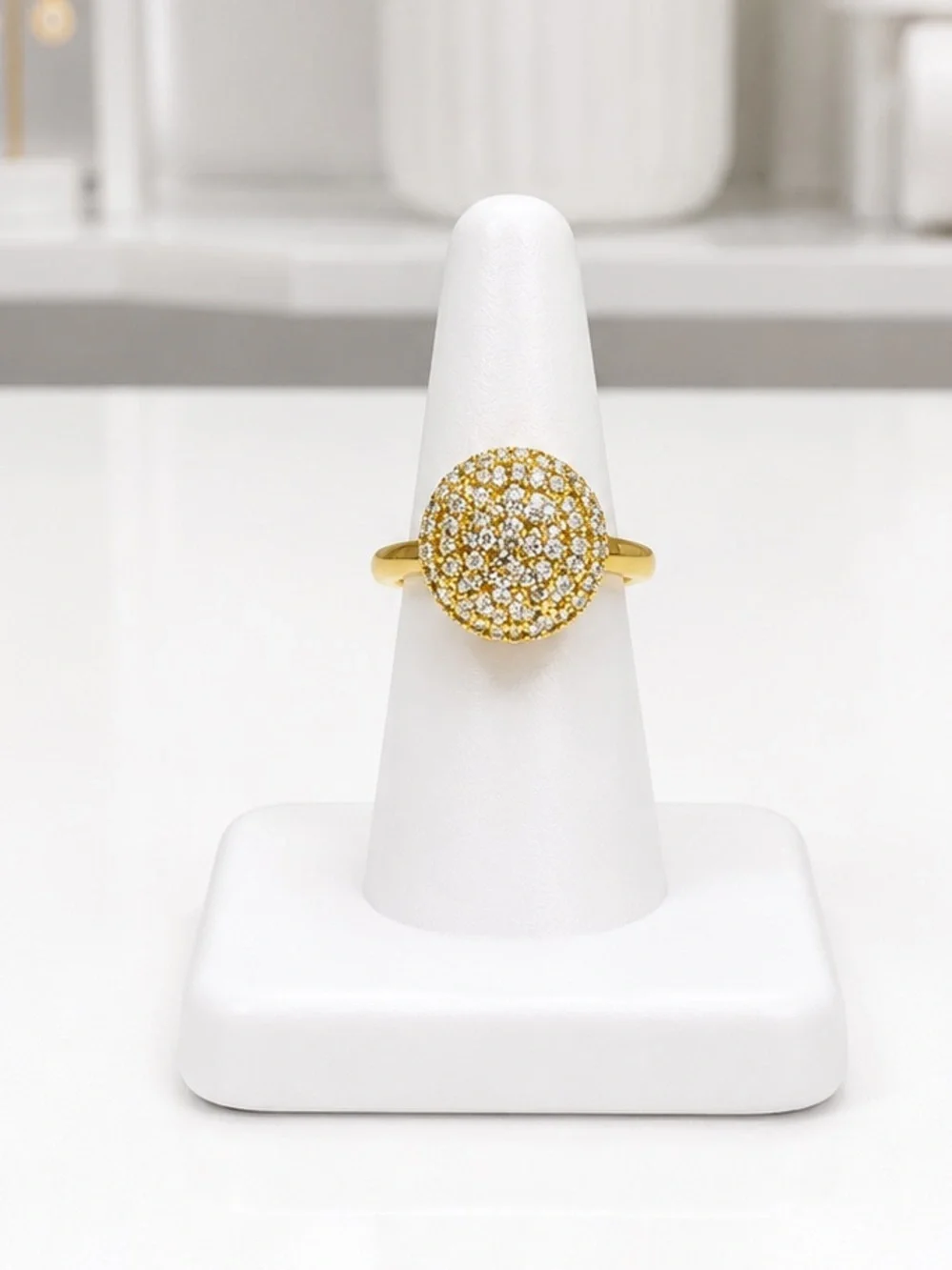 Moissanite Gold over 925 Sterling Silver Ring